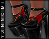 [ suit heels latex ] red