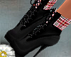 plaid top boots