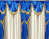 Blue and Gold Curtains