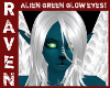 ALIEN GREEN GLOW EYES!