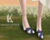 K | White&Blue Shoes