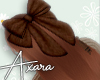 A| Brown Fur Bow