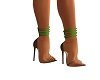 brown & green heels
