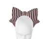 pink black striped bow