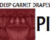 PI - Garnet Satin Drapes
