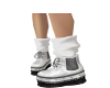 (k) kid white&gray boots