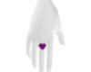 Ring 3 Heart Purple R