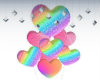 Heart rainbow balloons