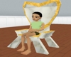 love heart wedding chair