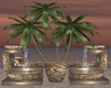 Fountain with palm
