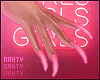 Pink Kitty Claws Nails