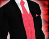Black suit W red vest