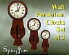 3 Pendulum Wall clocks