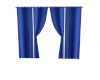 blue silk curtains