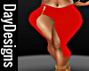 Red Gold Slit Zip Skirt