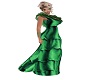 *Ney* Ruffle Green Gown