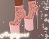 Pink Lace Boots