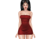 Dark Red Short Dress