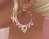 O*Pink&gold earrings