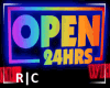 R|C OPEN 24 HRS BLUE