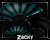 Z: Teal/Black Wall Fans