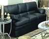 black couch/zebra tables