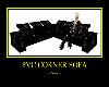 ~D~Black PVC Corner sofa