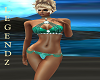 Aqua Boho Beaded Bikini