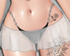 A| White sexy skirt tatt