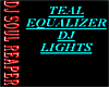 Teal equalizer dj lights