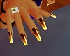 gold burst fingernails