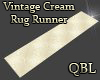 Vintage Cream Rug Runner