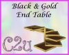 C2u Blk/Gold End Table