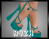 Hz-Sexy Teal Heels