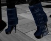 ~S~blue fringed boots