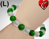 Pearls Green-WHT Brac L