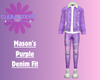 Mason's Purple Denim Fit