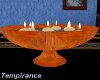Carved Wood Candle Bowl