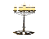 Wood Silver Candle Stand