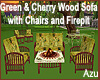Grn & Wod Patio Sofa Set