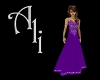 Sequined purple gown