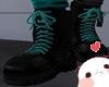 Combat Boots Teal