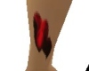 black & red heart wristR