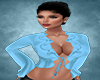 Light Blue Ruffled Top