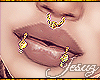 Gold Lip/Septum Piercing