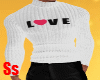 LOVE SWEATER WHT SS