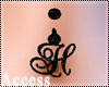A. H Black Belly Ring