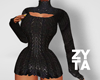 ZYTA Crochet Black Dress