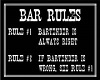 Bar Rules 