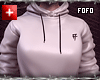 (F)white athletic hoodie
